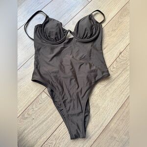 Elegant Brown Women's Swimsuit